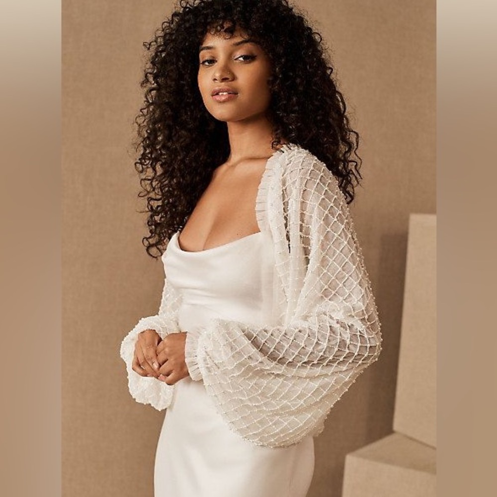BHLDN Beaded Bridal Bolero (sold via Anthropologie) NWT